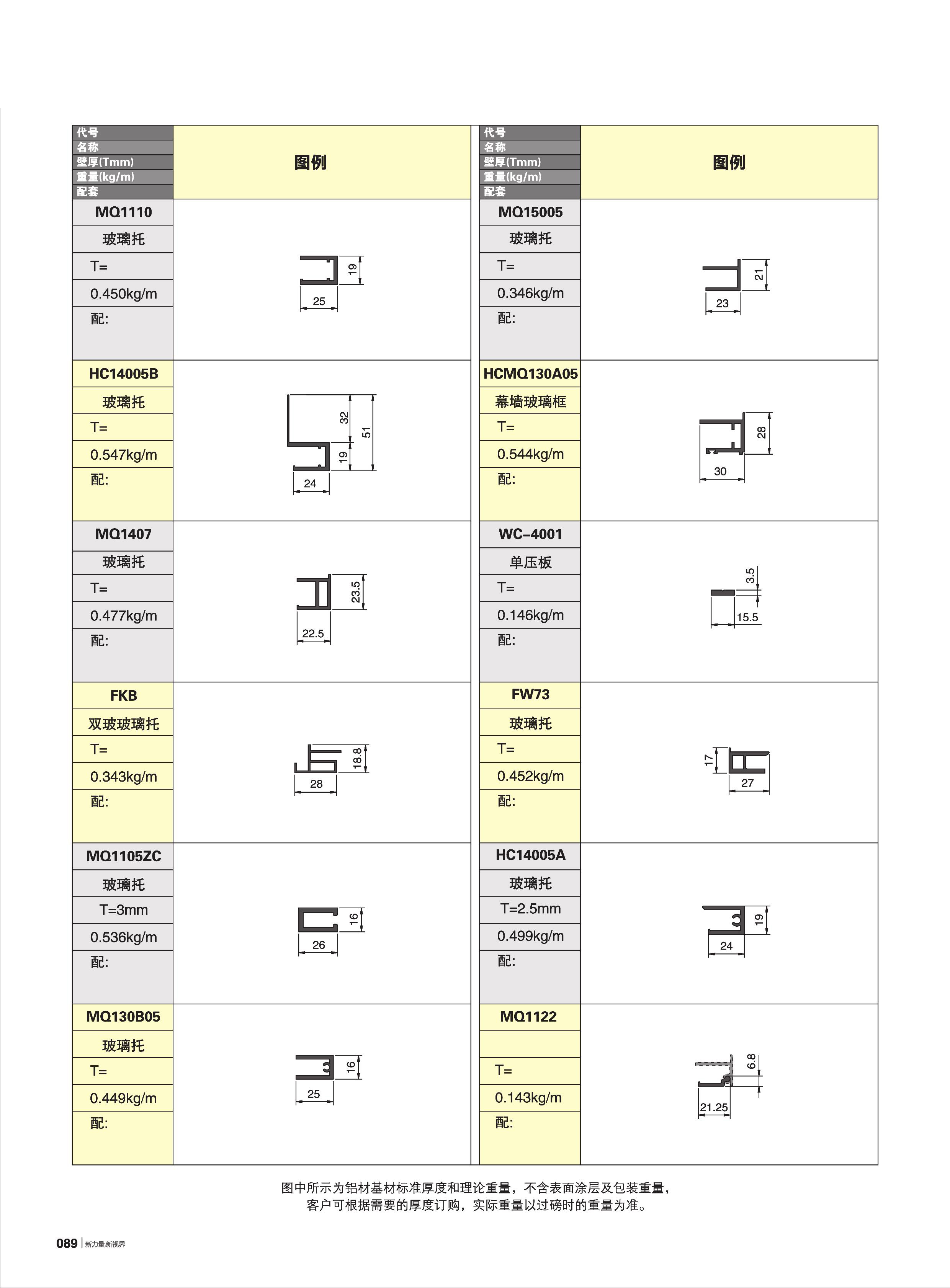 自選幕墻型材