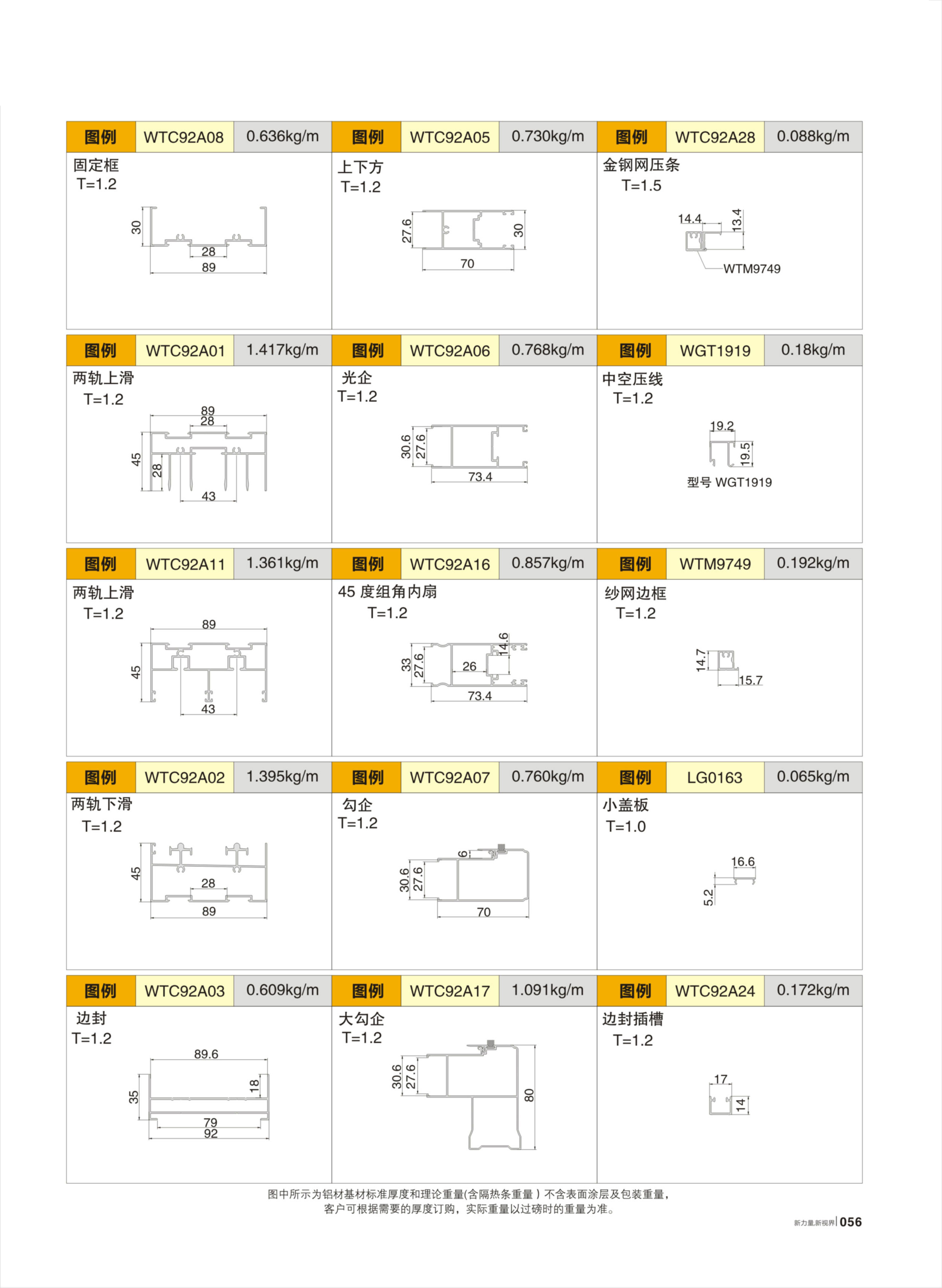 WTC92A三軌推拉門窗