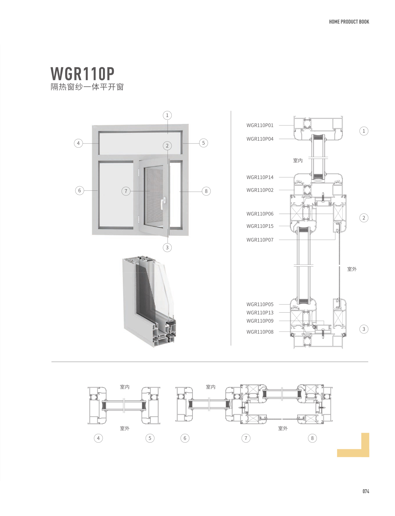 WGR110P隔熱窗紗一體平開(kāi)窗